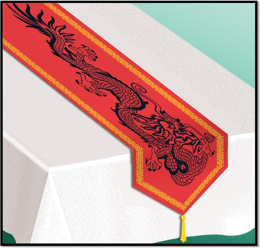 [50952] 1.8m x 28cm Printed Asian Table Runner