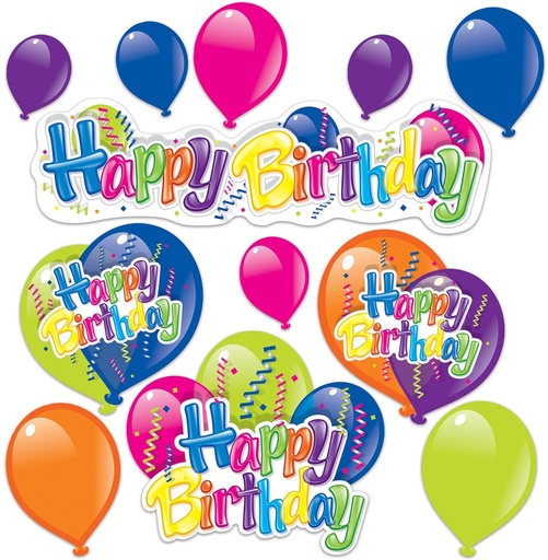 [53364] 12cm to 60cm Happy Birthday Cutouts