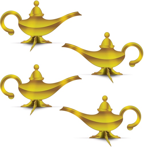 [53583] 37cm x 20cm 3-D Foil Lamp Centerpieces