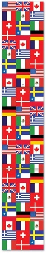 [54483] 1.83m Jointed International Flag Pulldown Cutout