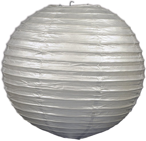 [54570-S] 24cm Paper Lanterns - Silver