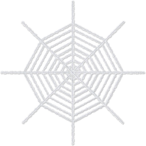 [00550-W] 1.82m Giant Shimmering Spider Web - White/Silver