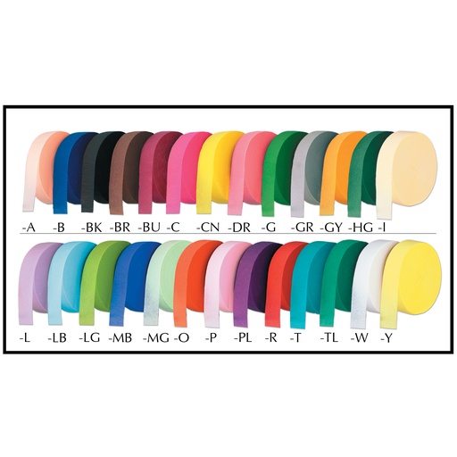 [55360-GY] Fr Jumbo Crepe Streamer, 152m