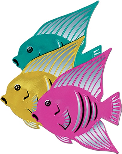 [55433] 40cm Foil Angelfish Silhouettes