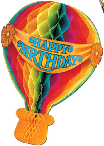 [55533] 34cm Tissue Hot Air Balloon