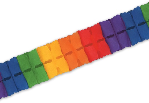 [55628-RB] 3.6m x 11.5cm Leaf Garland - Red/Blue