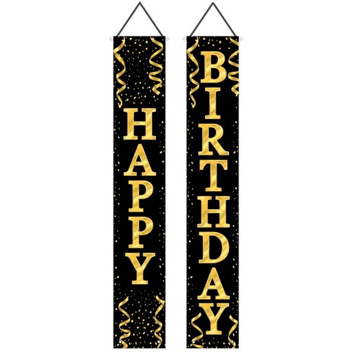 [56053] Happy Birthday Fabric Door Panel Set, 6' x 11¾"