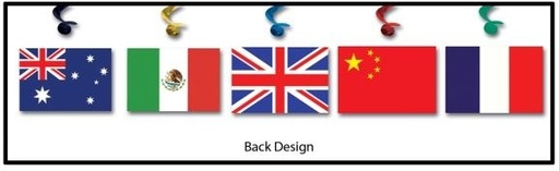 [57598] 96.5cm International Flag Whirls