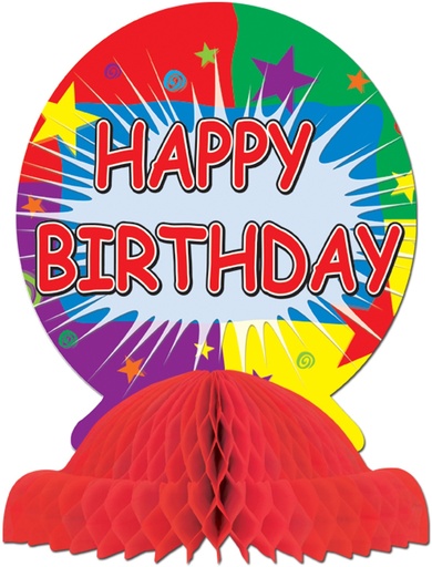 [57715] 23cm Happy Birthday Centrepiece