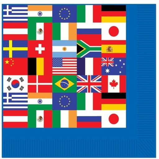 [58122] International Flag Luncheon Napkins