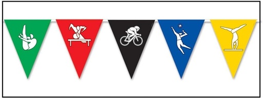 [59870] 3.66m x 28cm Summer Sports Pennant Banner
