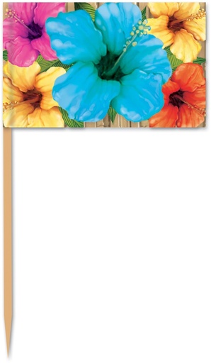 [60095] 6.5cm Hibiscus Picks