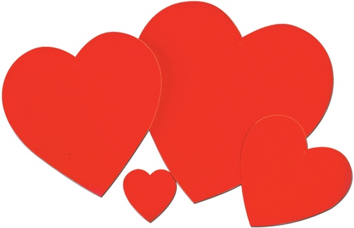 [77760-4] 10cm Printed Heart Cutout
