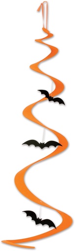 [00785] 76cm Felt Bat Whirl - Orange/Black