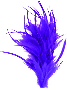 [BF358-PL] Feather with Clip - Purple