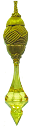[RF1267-GD] 12.5cm Beaded Silk Finial - Gold