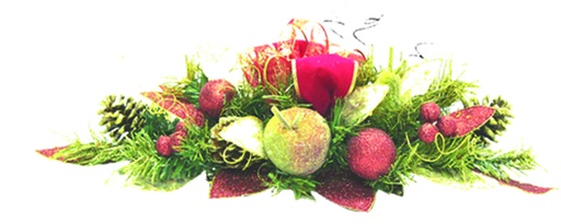[PW19OGB-R] Oval Centerpiece on Log Base (48.5 x 20.5 x 15cm) - Red