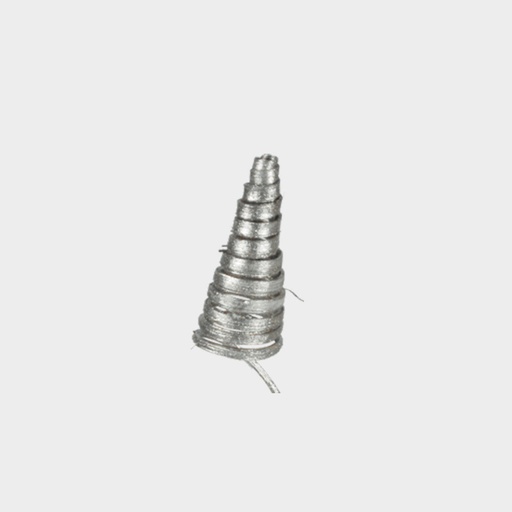 [GL090-40-S] 7cm Cane Cone with 40cm Stem - Silver