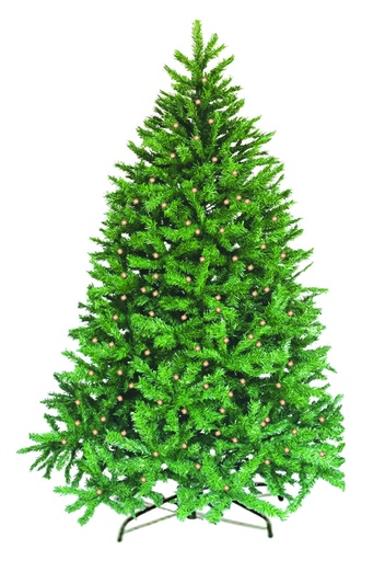 [DE018-12GT] 12' (3.6m) Christmas Tree, 210cm bottom diameter, with 1500 LED lights