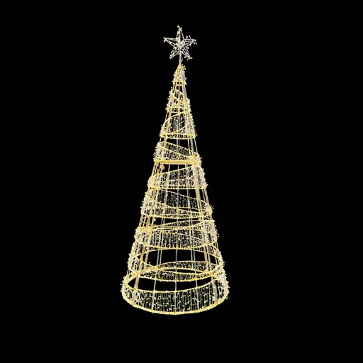 [HB003-200] 200cmH x 80cmD Light-up Spiral Tree, Warm White LED