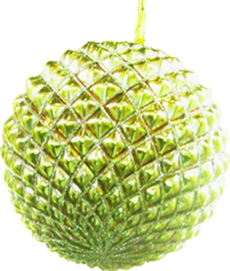 [HH059] 10cm Glass Durian - Gold