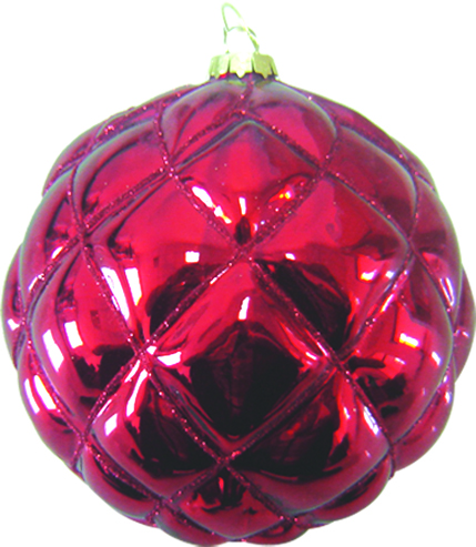 [HH096] 12cm Decorative Glass ball - Red