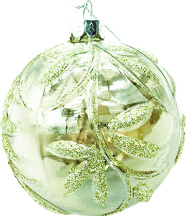 [HH104] 12cm Decorative Transparent Ball - Grey
