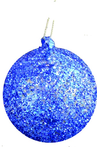 [HH205] 12cm Glittered Studded Ball - Blue