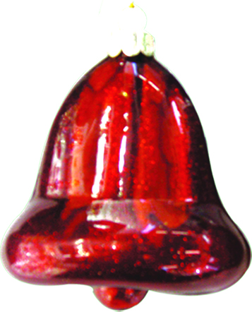[SH6348] 11cm Glass Bell - Red
