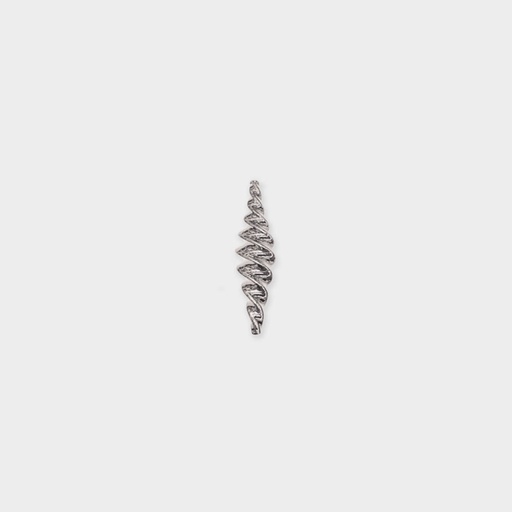 [HT008-S] 10.5cm Shiny Twist Drop - Silver