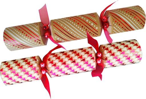 [SBC199] 12" Luxury Crackers - Red/Gold