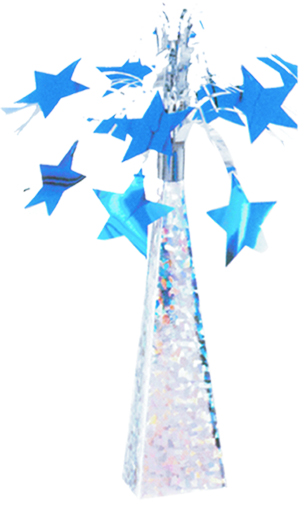 [Y1187-SB] 43cm Table Decoration - Silver/Blue