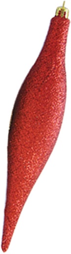 [LX005-R] 15cm Glittered Icicle - Red
