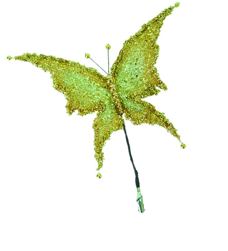 [8689-GD] 18cm Ornamental Butterfly - Gold