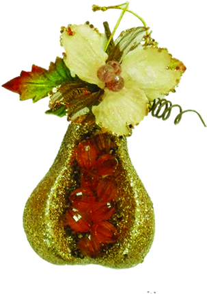 [CH029-GD] 12.5cm Hanging Ornament Fruit Gold