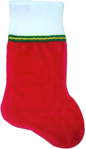 [225-19] 48cm Red Plush Stock W/Lofty Cuff,GR Trim