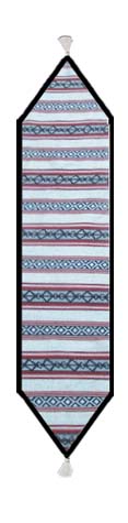 [REF161-150] 150cm Ramadan Table Runner, White/Black