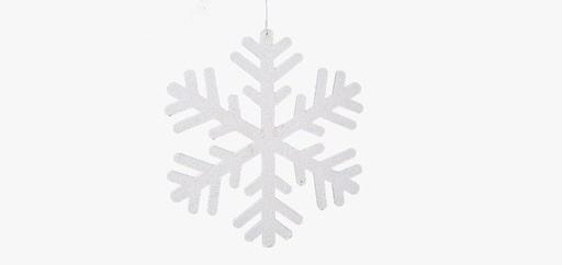[REF203-10] 10cm Glittered Snowflakes