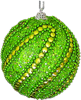 [RN213] 10cm Sequin Ball - Green