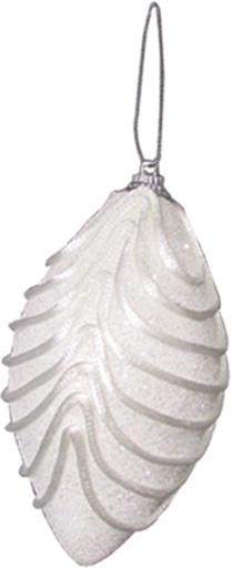 [RN308] 12cm Glittered Drop - White