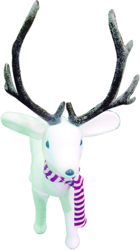 [RN321] 70cm Deer with Scarf - Red/White