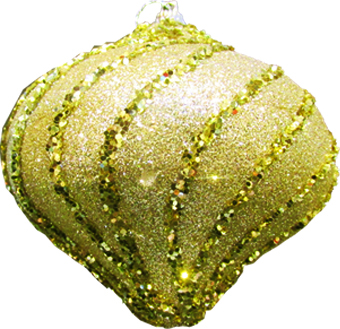 [RN398] 8cm Studded Swirl Onion - Gold