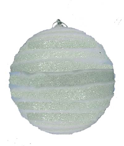 [RN400] 10cm Glittered Ball - White