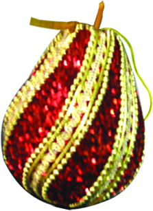 [RA007] DIA 7CM PEAR - Red