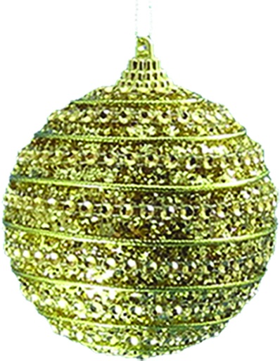 [RT012] 15cm Decorative ball with Rhinestones - Gold