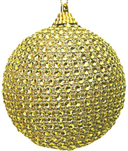 [RT051] 8cm Rhinestone ball - Gold