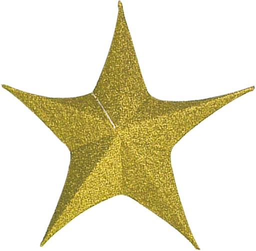 [S0001-GD] 55 x 55cm Collapsible Fabric Star - Gold