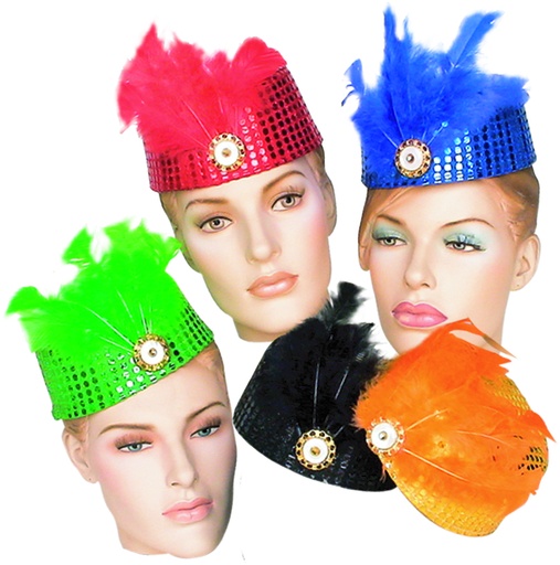 [SH900309-BK] Ladies Sequin Hats - Black