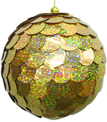 [AM15744-GD] 10cm Sequin Ball - Gold