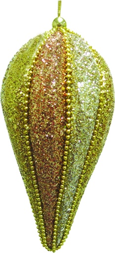 [SL006] 16.5cm Glittered Onion - Gold/Copper